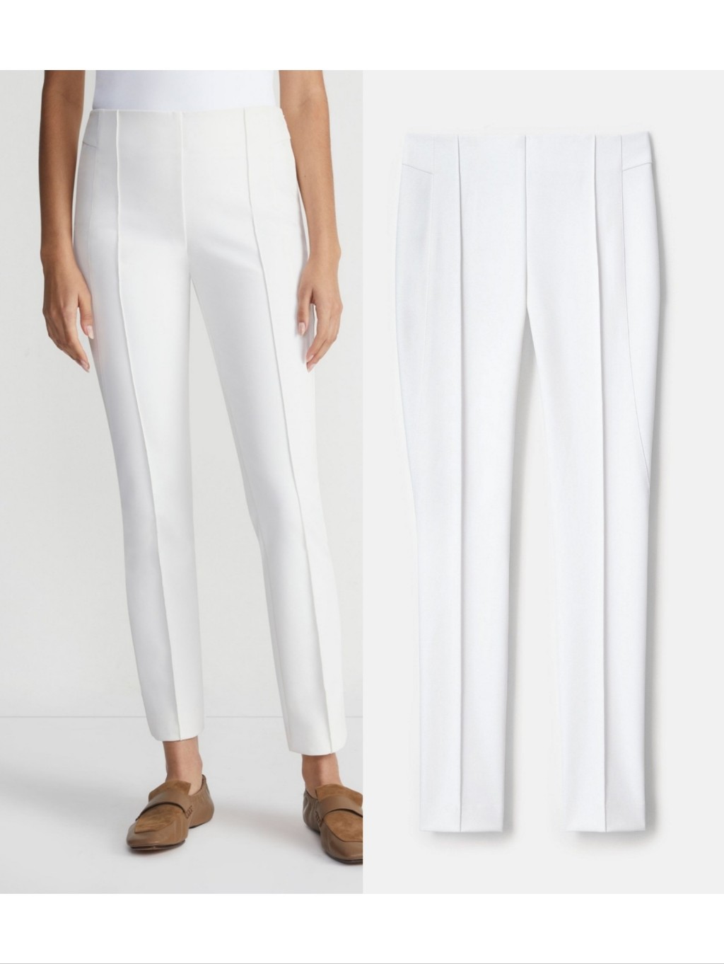 Lafayette 148 New York Gramercy Acclaimed-Stretch Pants White Size 2
